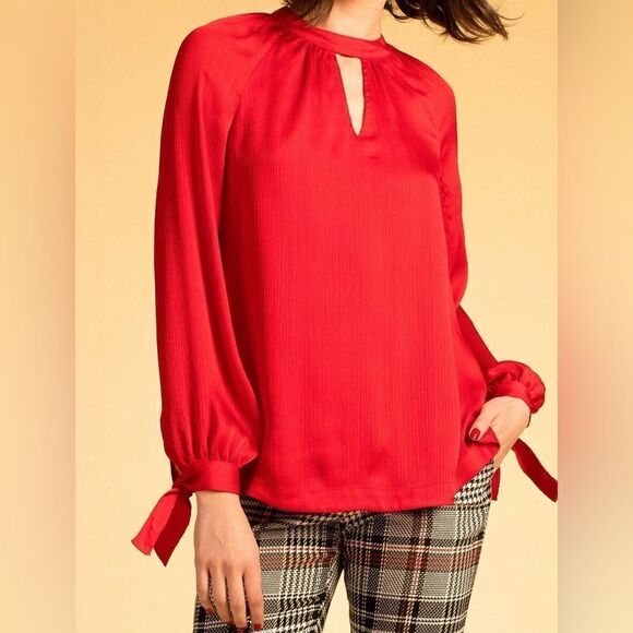 Trina Turk Water Lily Top - Red - Picture 1 of 5